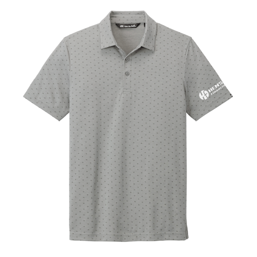 Travis Mathew Men's Oceanside Geo Polo - QUIET SHADE GREY HEATHER/DARK GREY image thumbnail