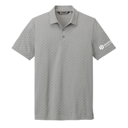 Image of Travis Mathew Men's Oceanside Geo Polo - QUIET SHADE GREY HEATHER/DARK GREY