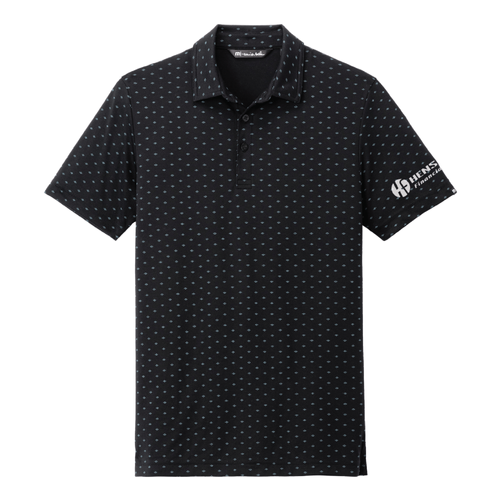 Travis Mathew Men's Oceanside Geo Polo - BLACK/AEGEAN BLUE image thumbnail