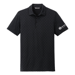 Image of Travis Mathew Men's Oceanside Geo Polo - BLACK/AEGEAN BLUE