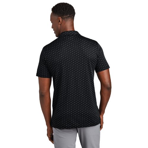 Travis Mathew Men's Oceanside Geo Polo - BLACK/AEGEAN BLUE image thumbnail
