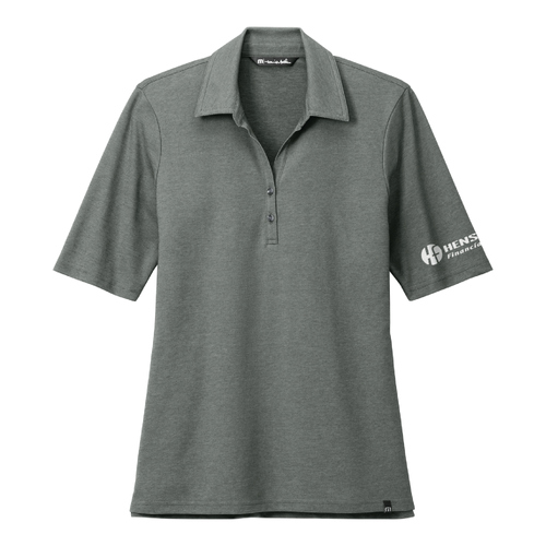 Travis Mathew Women's Sunsetters Polo - BLACK HEATHER image thumbnail