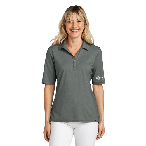Travis Mathew Women's Sunsetters Polo - BLACK HEATHER image thumbnail
