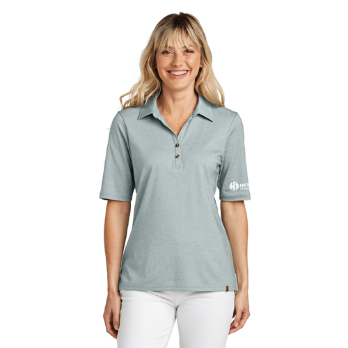 Travis Mathew Women's Sunsetters Polo - BALSAM GREEN HEATHER image thumbnail