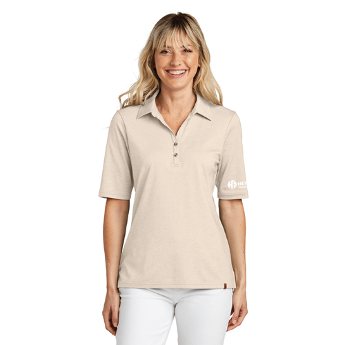 Travis Mathew Women's Sunsetters Polo - NATURAL HEATHER image thumbnail