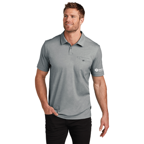Travis Mathew Men's Sunsetters Pocket Polo - GREY HEATHER image thumbnail