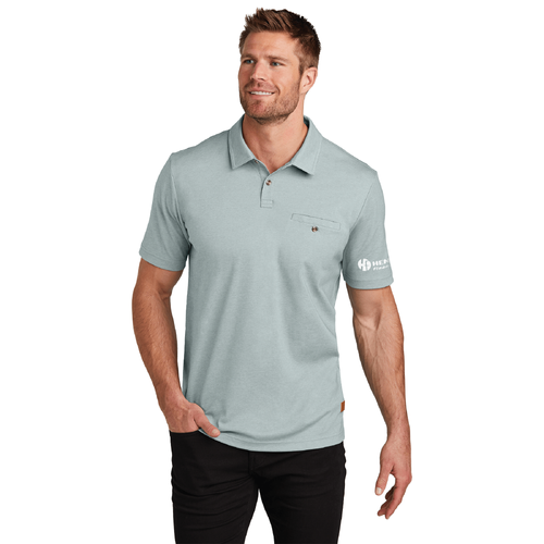 Travis Mathew Men's Sunsetters Pocket Polo - BALSAM GREEN HEATHER image thumbnail