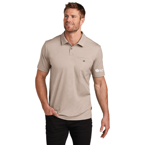 Travis Mathew Men's Sunsetters Pocket Polo - PORTABELLA HEATHER image thumbnail