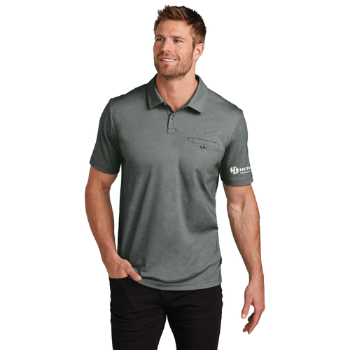Travis Mathew Men's Sunsetters Pocket Polo - BLACK HEATHER image thumbnail