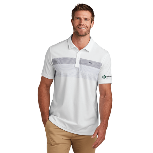 Travis Mathew Men's Coastal Chest Stripe Polo - WHITE image thumbnail