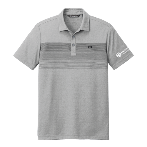 Travis Mathew Men's Coastal Chest Stripe Polo - QUIET SHADE GREY HEATHER image thumbnail