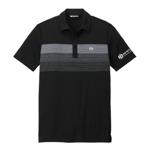 Travis Mathew Men's Coastal Chest Stripe Polo - BLACK image thumbnail