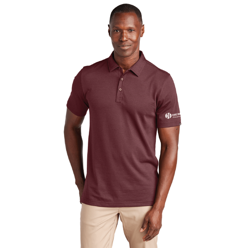Travis Mathew Men's Sunnyvale Polo - OXBLOOD HEATHER image thumbnail