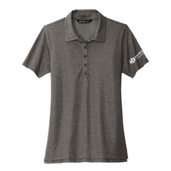 Image of Travis Mathew Women's Oceanside Heather Polo - BLACK HEATHER