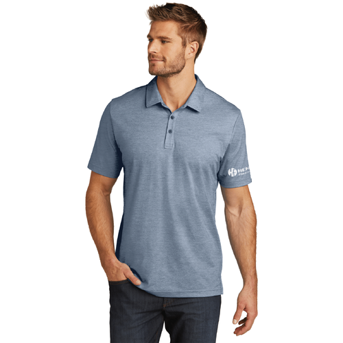 Travis Mathew Men's Oceanside Heather Polo - BLUE NIGHTS HEATHER image thumbnail