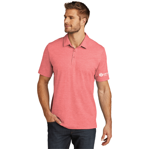 Travis Mathew Men's Oceanside Heather Polo - CARDINAL HEATHER image thumbnail