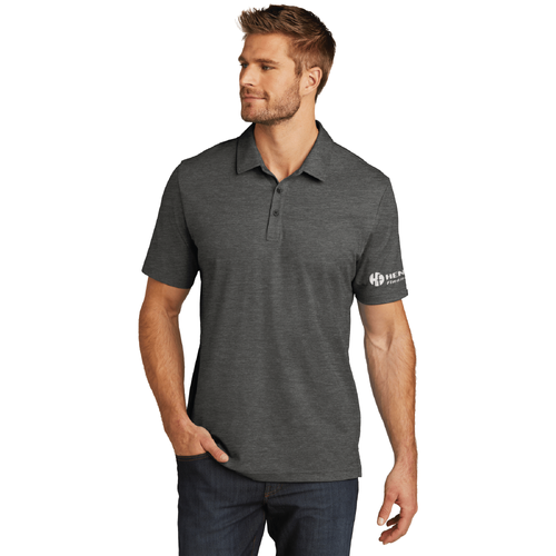 Travis Mathew Men's Oceanside Heather Polo - BLACK HEATHER image thumbnail