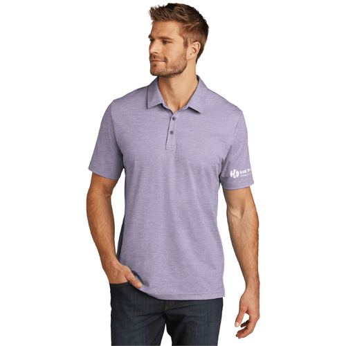 Travis Mathew Men's Oceanside Heather Polo - PURPLE SAGE HEATHER image thumbnail