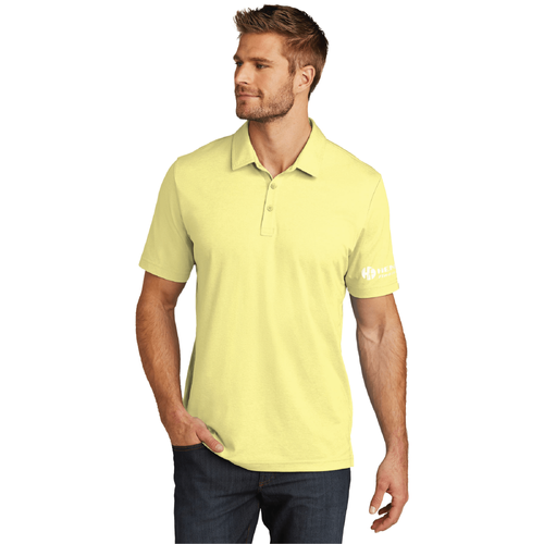 Travis Mathew Men's Oceanside Heather Polo - PALE BANANA HEATHER image thumbnail