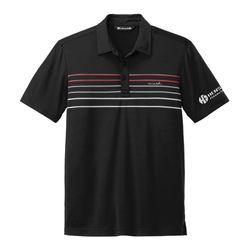 Image of Travis Mathew Men's Coto Performance Chest Stripe Polo - BLACK