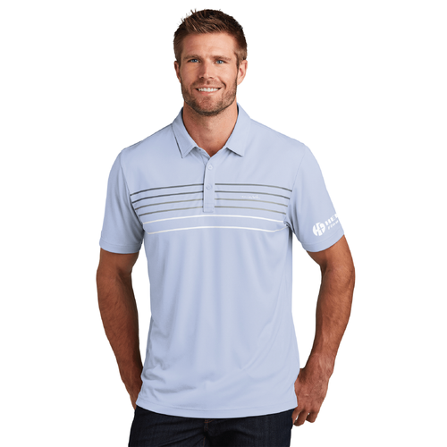 Travis Mathew Men's Coto Performance Chest Stripe Polo - KENTUCKY BLUE HEATHER image thumbnail