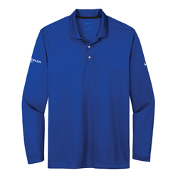 Image of Nike Men's Dri-FIT Micro Pique 2.0 Long Sleeve Polo - GAME ROYAL