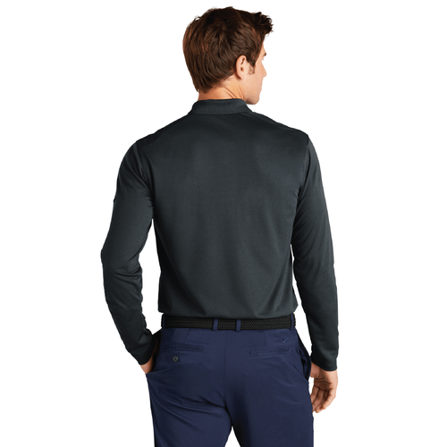 Nike Men's Dri-FIT Micro Pique 2.0 Long Sleeve Polo - ANTHRACITE image thumbnail