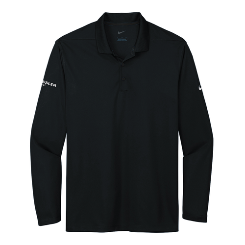 Nike Men's Dri-FIT Micro Pique 2.0 Long Sleeve Polo - BLACK image thumbnail