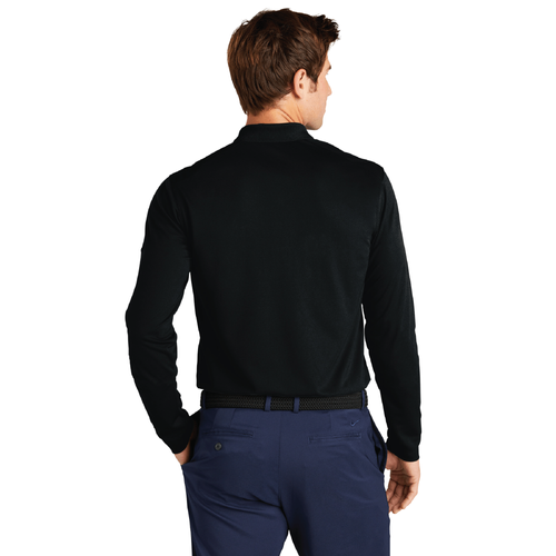 Nike Men's Dri-FIT Micro Pique 2.0 Long Sleeve Polo - BLACK image thumbnail