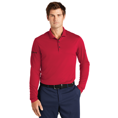 Nike Men's Dri-FIT Micro Pique 2.0 Long Sleeve Polo - UNIVERSITY RED image thumbnail