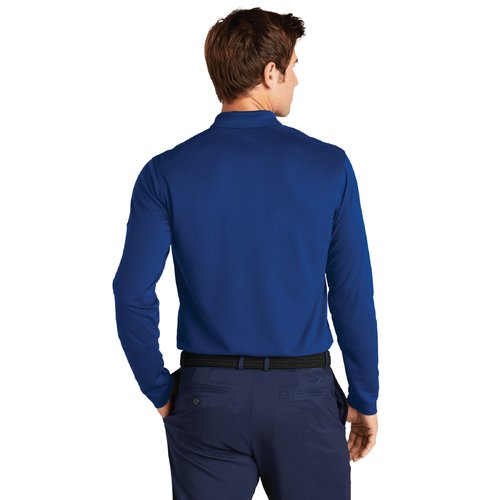 Nike Men's Dri-FIT Micro Pique 2.0 Long Sleeve Polo - GYM BLUE image thumbnail