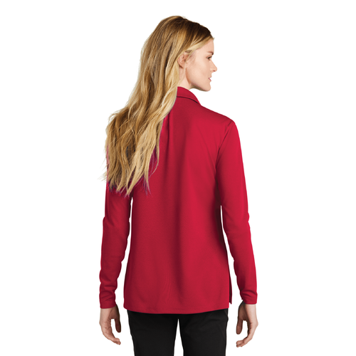 Nike Women's Dri-FIT Micro Pique 2.0 Long Sleeve Polo - UNIVERSITY RED image thumbnail