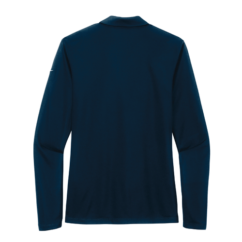 Nike Women's Dri-FIT Micro Pique 2.0 Long Sleeve Polo - NAVY image thumbnail