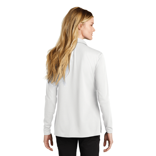 Nike Women's Dri-FIT Micro Pique 2.0 Long Sleeve Polo - WHITE image thumbnail