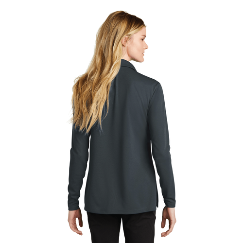 Nike Women's Dri-FIT Micro Pique 2.0 Long Sleeve Polo - ANTHRACITE image thumbnail