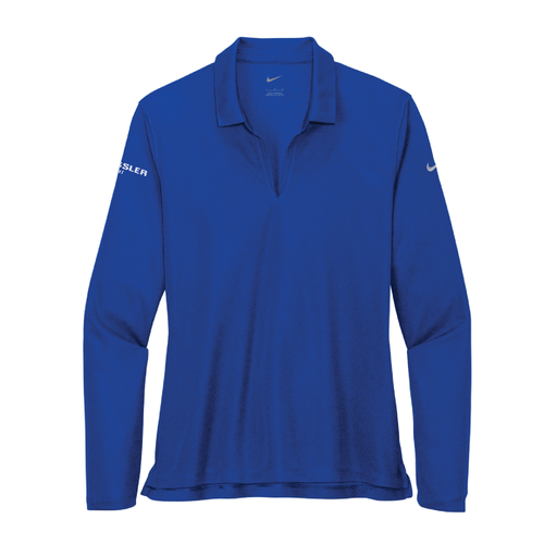 Nike Women's Dri-FIT Micro Pique 2.0 Long Sleeve Polo - GAME ROYAL image thumbnail