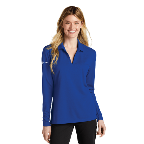 Nike Women's Dri-FIT Micro Pique 2.0 Long Sleeve Polo - GAME ROYAL image thumbnail