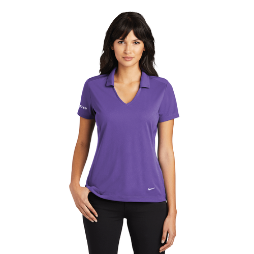 Nike Women's Dri-FIT Vertical Mesh Polo - COURT PURPLE image thumbnail