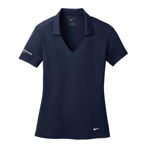 Nike Women's Dri-FIT Vertical Mesh Polo - MARINE image thumbnail
