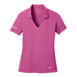 Image of Nike Women's Dri-FIT Vertical Mesh Polo - PINK FIRE