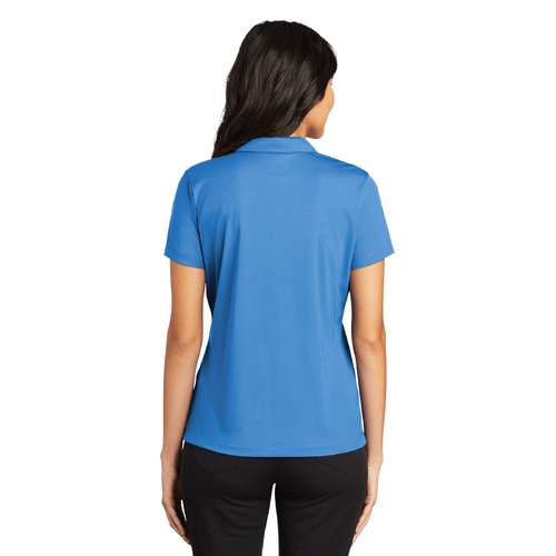 Nike Women's Dri-FIT Vertical Mesh Polo - BRISK BLUE image thumbnail