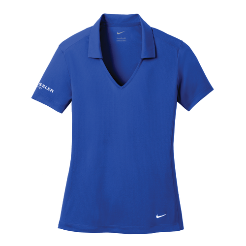 Nike Women's Dri-FIT Vertical Mesh Polo - OLD ROYAL image thumbnail