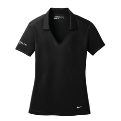 Image of Nike Women's Dri-FIT Vertical Mesh Polo - BLACK