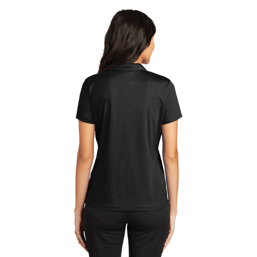 Nike Women's Dri-FIT Vertical Mesh Polo - BLACK image thumbnail