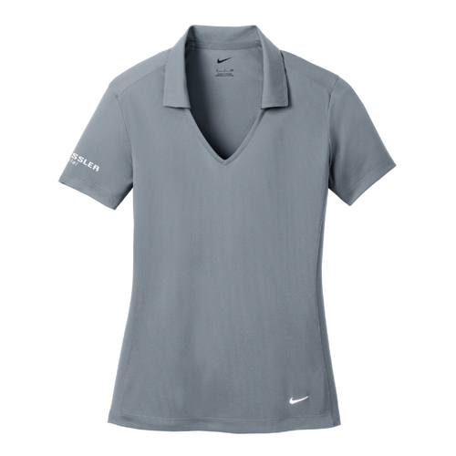 Nike Women's Dri-FIT Vertical Mesh Polo - COOL GREY image thumbnail