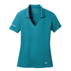 Image of Nike Women's Dri-FIT Vertical Mesh Polo - BLUSTERY