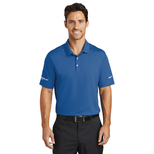 Nike Men's Dri-FIT Vertical Mesh Polo - GYM BLUE image thumbnail