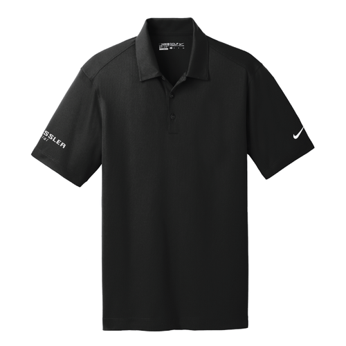 Nike Men's Dri-FIT Vertical Mesh Polo - BLACK image thumbnail
