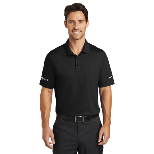 Nike Men's Dri-FIT Vertical Mesh Polo - BLACK image thumbnail