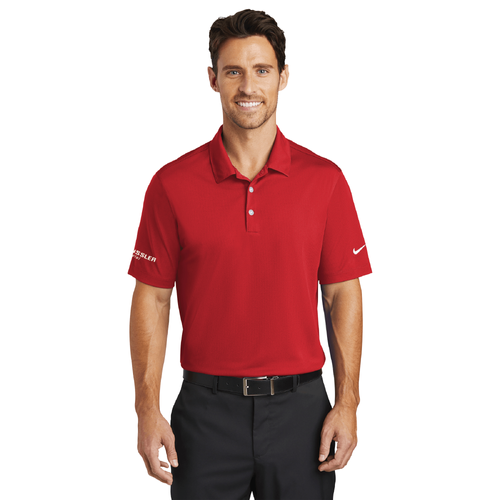 Nike Men's Dri-FIT Vertical Mesh Polo - UNIVERSITY RED image thumbnail